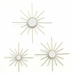 Budget ✔️ Metal Stratton Home Decor Mirror Burst Wall Decor - Set Of 3 👏