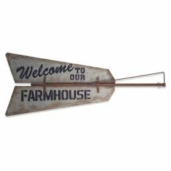 Coupon 🛒 Metal Melrose International Welcome To Our Farmhouse Decorative Wall Plaque ✨