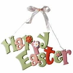 Buy 🤩 Wicker National Tree Company Happy Easter Hanging Wall Decor 👏