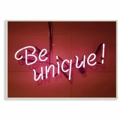 Best Pirce 🔔 Wood The Stupell Home Decor Collection Be Unique Neon Sign Photography Wall Plaque Art 🤩