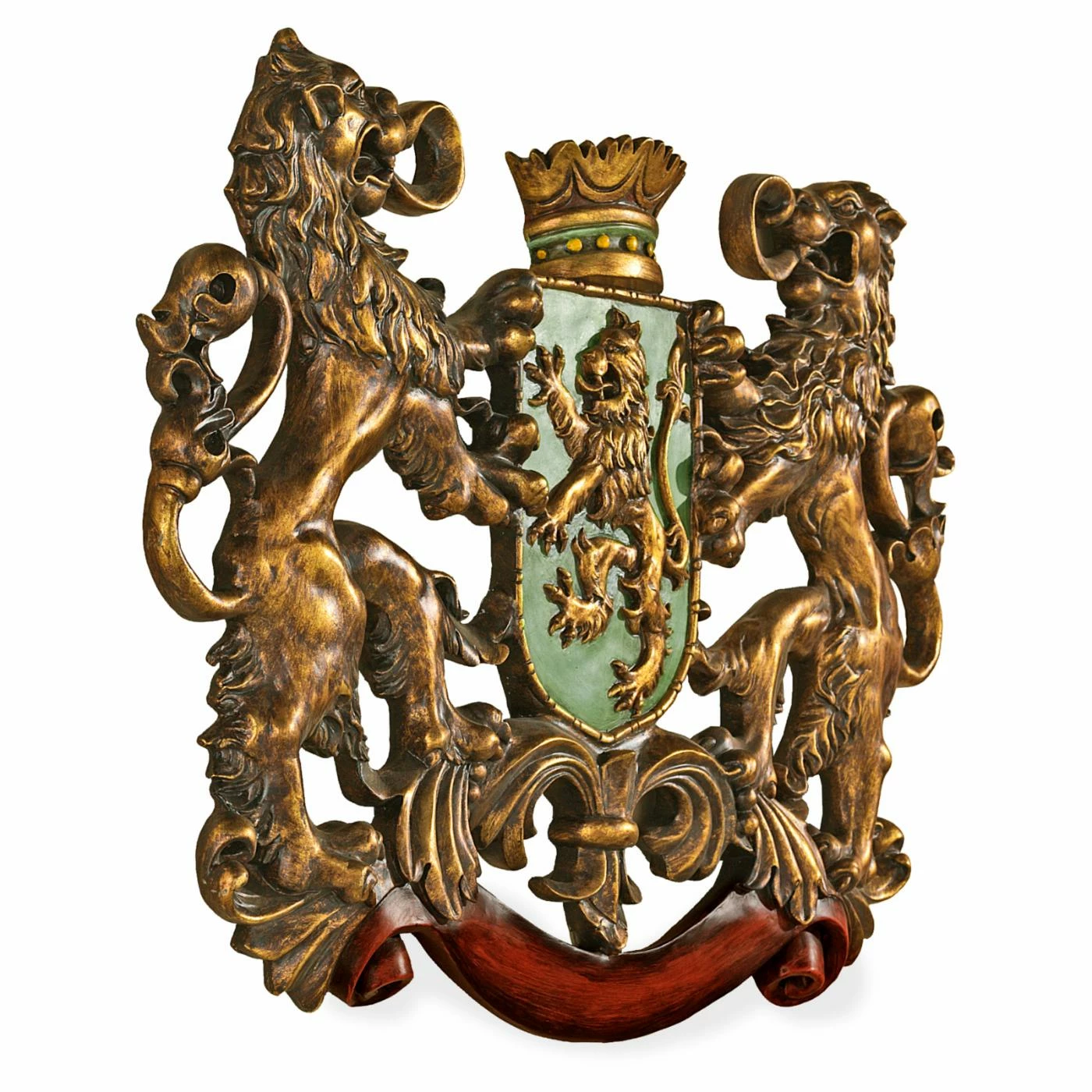 Outlet 😀 Wicker Design Toscano Inc Heraldic Royal Lions 🧥 Coat Of Arms Wall Sculpture 😍