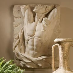 Discount ❤️ Wicker Design Toscano The Torso Of Adonis Bas-Relief Wall Decor ⭐