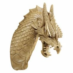Brand new 🌟 Wicker Design Toscano Head Of The Beast Dragon Wall Sculpture 💯