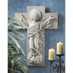 Cheapest ✔️ Wicker Design Toscano He Is Risen Christ Ascension Wall Sculpture 👏