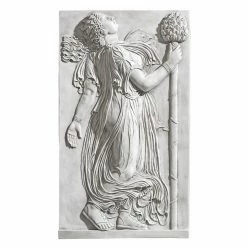 Best reviews of 💯 Wicker Design Toscano Dancing Greek Maenad With Thyrsus Wall Frieze 🧨