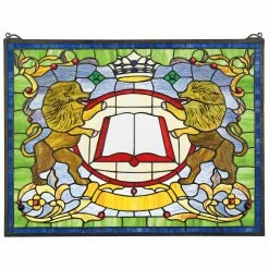 Budget 👏 Design Toscano Lion 🧥 Coat Of Arms Stained Glass Window 🌟