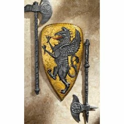 Cheapest 🔔 Wicker Design Toscano Villani Florence Gothic Griffin Shield Wall Sculpture 💯