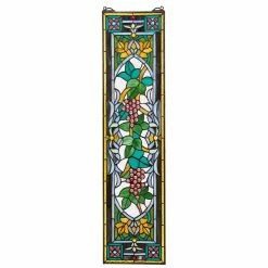 Coupon 🎉 Metal Design Toscano Grapes On The Vine Tiffany-Style Stained Glass Window 🌟