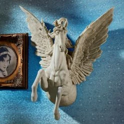 Discount 🎁 Wicker Design Toscano Divine Pegasus Winged Stallion Wall Sculpture 🥰