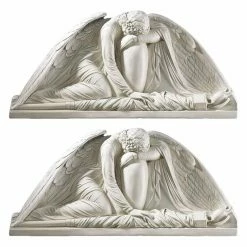 Deals 👏 Wicker Design Toscano Weeping Angel Wall Pediment - Set Of 2 ⭐