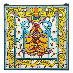 Hot Sale 🧨 Design Toscano Bedford Manor Stained Glass Window 🤩