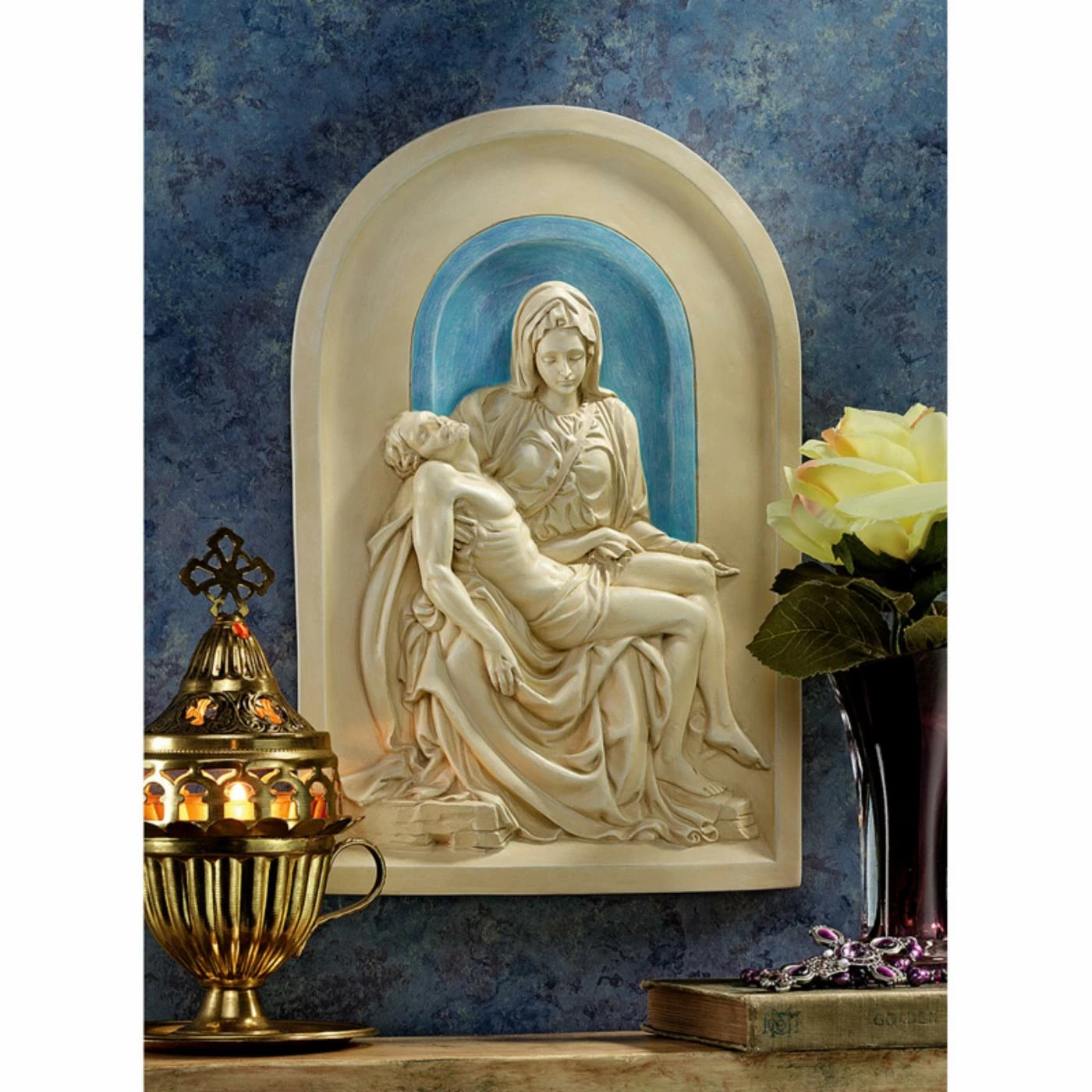 Discount ๐ Wicker Design Toscano The Pieta 1499 Lunette Wall Sculpture ๐
