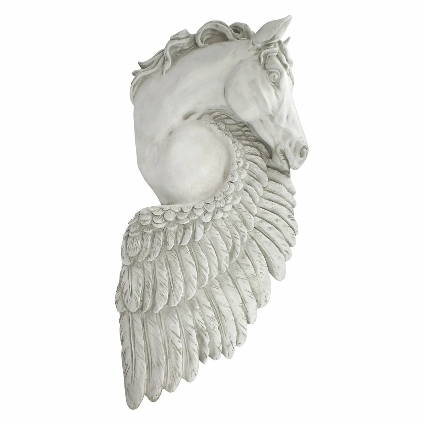 Hot Sale 🔥 Wicker Design Toscano Wings Of Fury Pegasus Horse Wall Sculpture ⌛