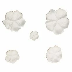 Cheapest 🌟 DecMode Ceramic Floral Wall Trays - Set Of 5 😉