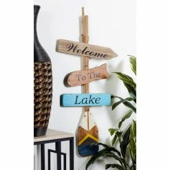 Best deal 👏 DecMode Coastal Welcome To The Lake Wooden Wall Sign 💯