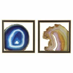 Cheap 🤩 Wood DecMode 2 Piece Framed Asymmetrical Agate Wall Decor Set 😉