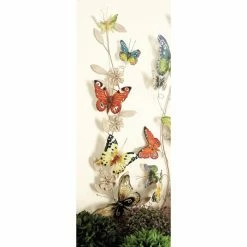 Flash Sale 🧨 Metal DecMode Butterflies On Climbing Vine Wall Sculpture 😀