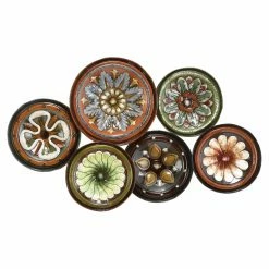 Best Pirce 🎉 Wall Sculptures DecMode Assorted Disc Montage Wall Sculpture ✨