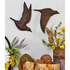 Hot Sale 🔔 Wicker DecMode Bird Wall Sculpture - Set Of 3 💯