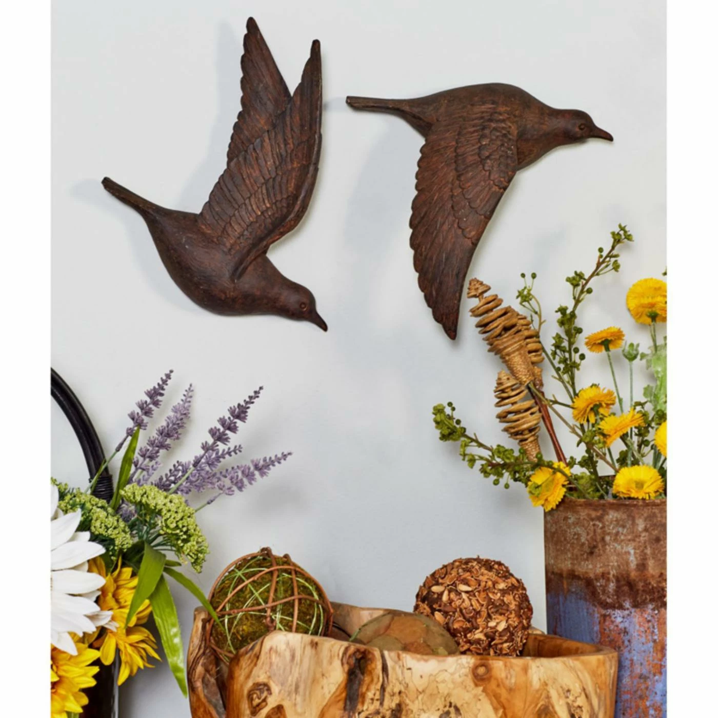 Hot Sale π Wicker DecMode Bird Wall Sculpture - Set Of 3 π―