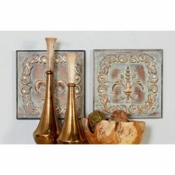 New 💯 DecMode 4 Piece Metal Fleur De Lis Wall Sculpture ✔️