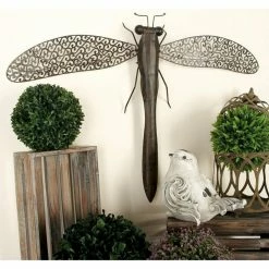 Cheap 👍 DecMode Metal Dragon Fly Wall Sculpture - Copper ✨