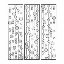 Discount ✨ DecMode 3 Piece Framed Metal & Mirror Wall Sculpture - Circles & Lines 👏