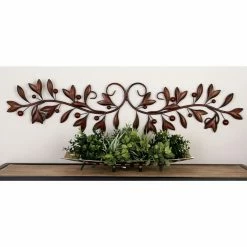 Wholesale ๐ DecMode Metal Leaf And Berry Wall Sculpture ๐