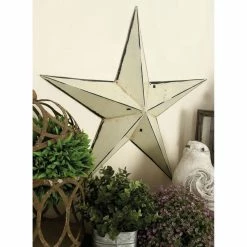 Best Pirce 🥰 DecMode Metal Stars Wall Sculpture - Set Of 3 - Tan 💯