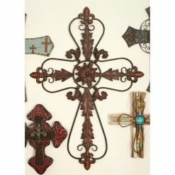 Best reviews of 🌟 DecMode Metal Wall Cross With Fleur De Lis ⌛