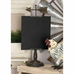 Cheapest 🔔 Wood DecMode Sign Of The Times 20 In. Metal Word Table Chalkboard ⌛