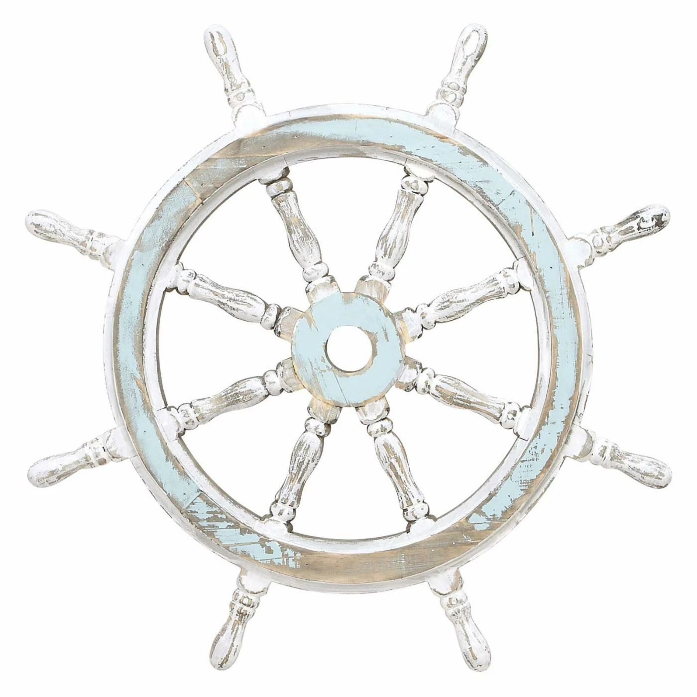 Hot Sale ๐ DecMode Wood Ship Wheel Wall Sculpture ๐ฏ
