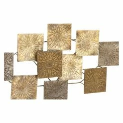 Top 10 🔔 Wood DecMode Ten Square Panel Wall Sculpture ✔️