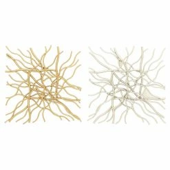 Best reviews of 💯 DecMode Abstract Design Metal Wall Sculpture - Set Of 2 ✔️