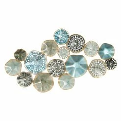 Brand new 🥰 Metal DecMode Iron Multicolor Floral Disc Montage Wall Decor 🌟