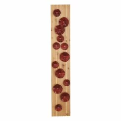 Best Pirce ✨ DecMode Natural Wood And Iron Flowers Rectangular Wall Decor ✔️