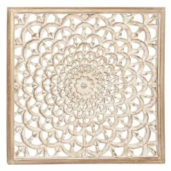Best deal ⭐ DecMode Flower Inspired Carved Pine Wood Wall Panel 😉