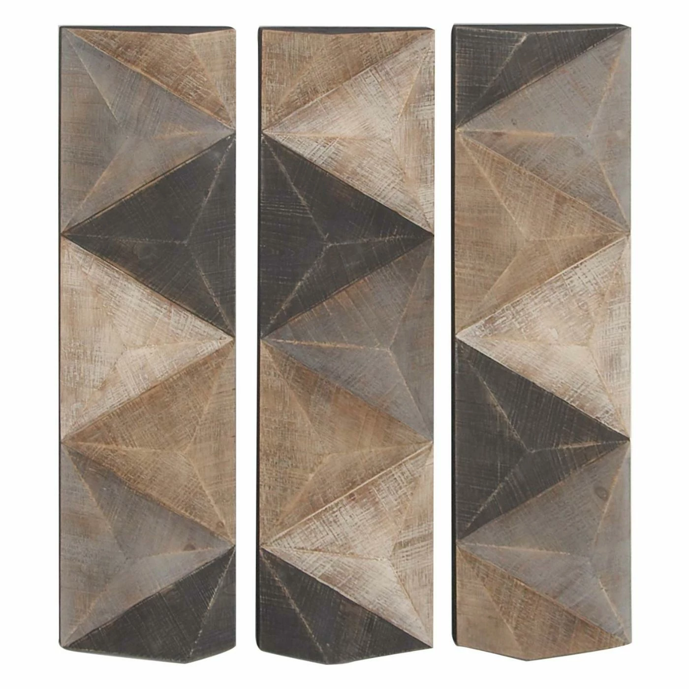 Best deal π DecMode Geometric Inspired Wood Wall Panel - Set Of 3 π