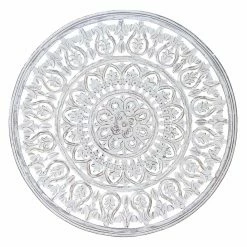 Hot Sale 🛒 DecMode Mandala Carved Pine Wood Wall Panel 🤩