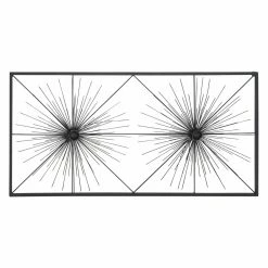 Cheapest 👏 Metal DecMode Geometric 2 Burst Iron Wall Decor 🛒