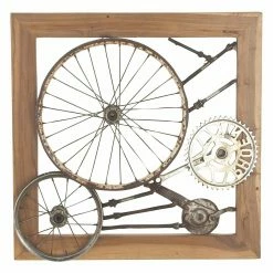 Deals 🧨 Wood DecMode Decorative Gears And Wheel Wall Decor ✔️