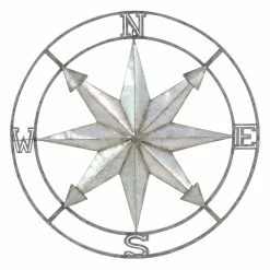 Discount ✔️ Metal DecMode Iron Compass Art Wall Decor ❤️