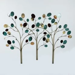 Wholesale 🎁 Metal LuxenHome Abstract 3 Trees Wall Sculpture 🎁