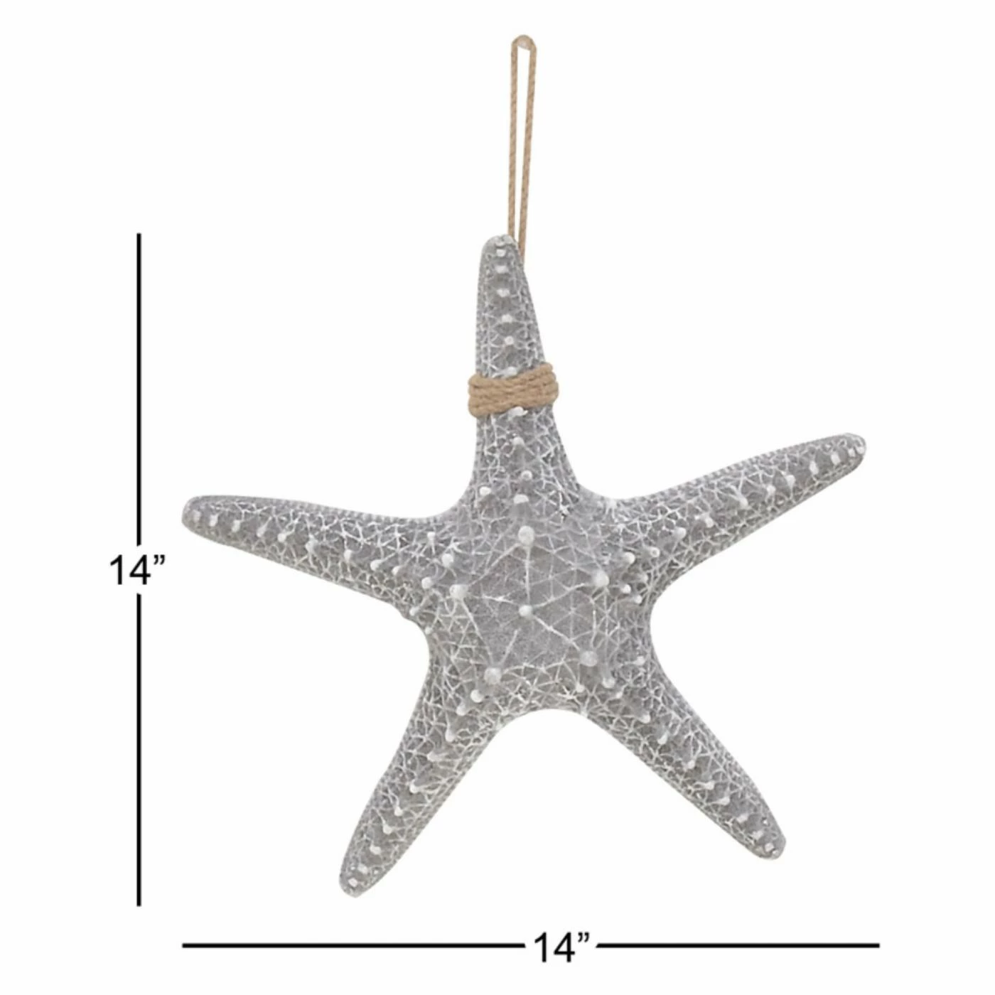 Brand new 🧨 Resin DecMode Coastal Gray Polystone Starfish Sculpture With Rope Hanger 🧨 - Image 5